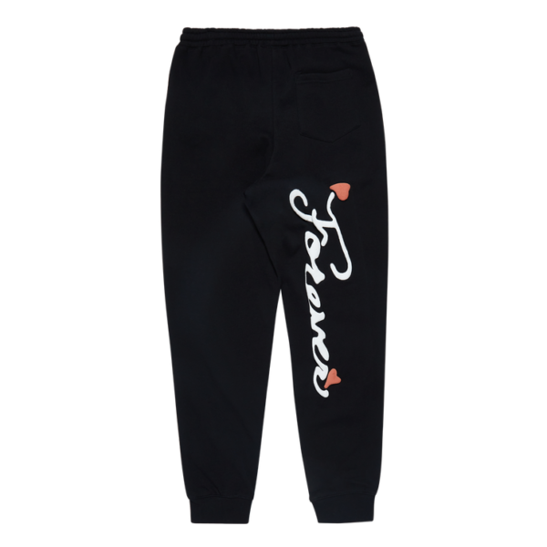 999 Club Burning Hearts Sweatpants Black