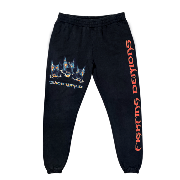 999 Club Juice Wrld Big Dog Sweatpants Black