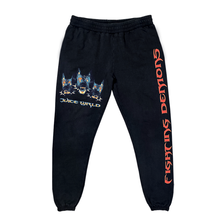 999 Club Juice Wrld Big Dog Sweatpants Black