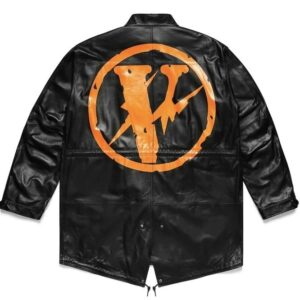 Vlone Fragment Leather Jacket