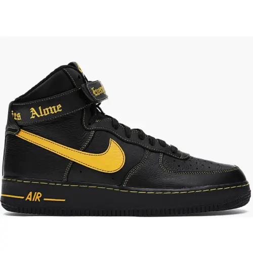 Black University Gold Vlone Nike Air Force 1 High