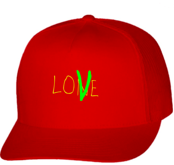 vlone 'lone love' nyc yellow green Trucker Cap