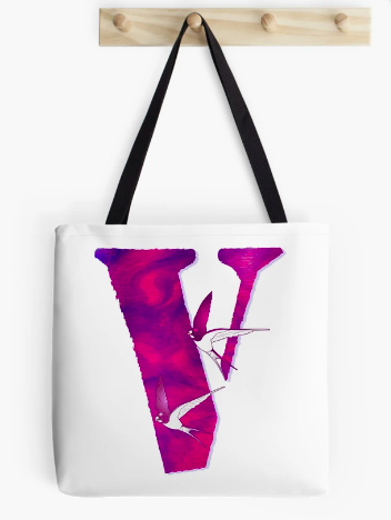 Vlone with birds , cool design for V Tote Bag