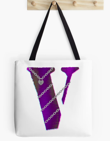 Vlone lock chain , funny design for V Tote Bag