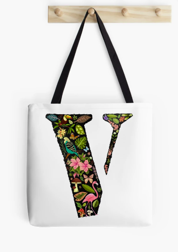 V lone Pattern , Cool Design for V Tote Bag